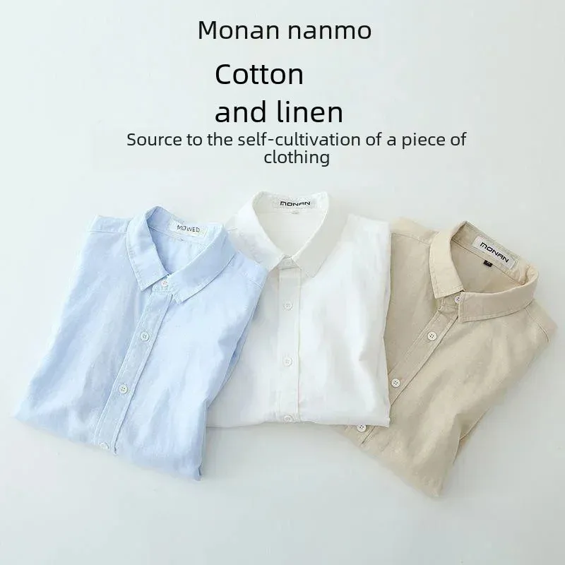 Men's Summer Cotton Linen Shirt – Short Sleeve, Slim Fit, Lightweight & Casual