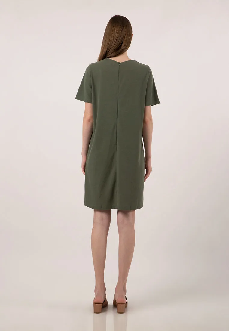 Mini Shift Dress with Elastic Band
