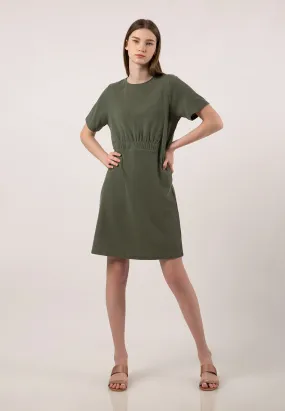Mini Shift Dress with Elastic Band