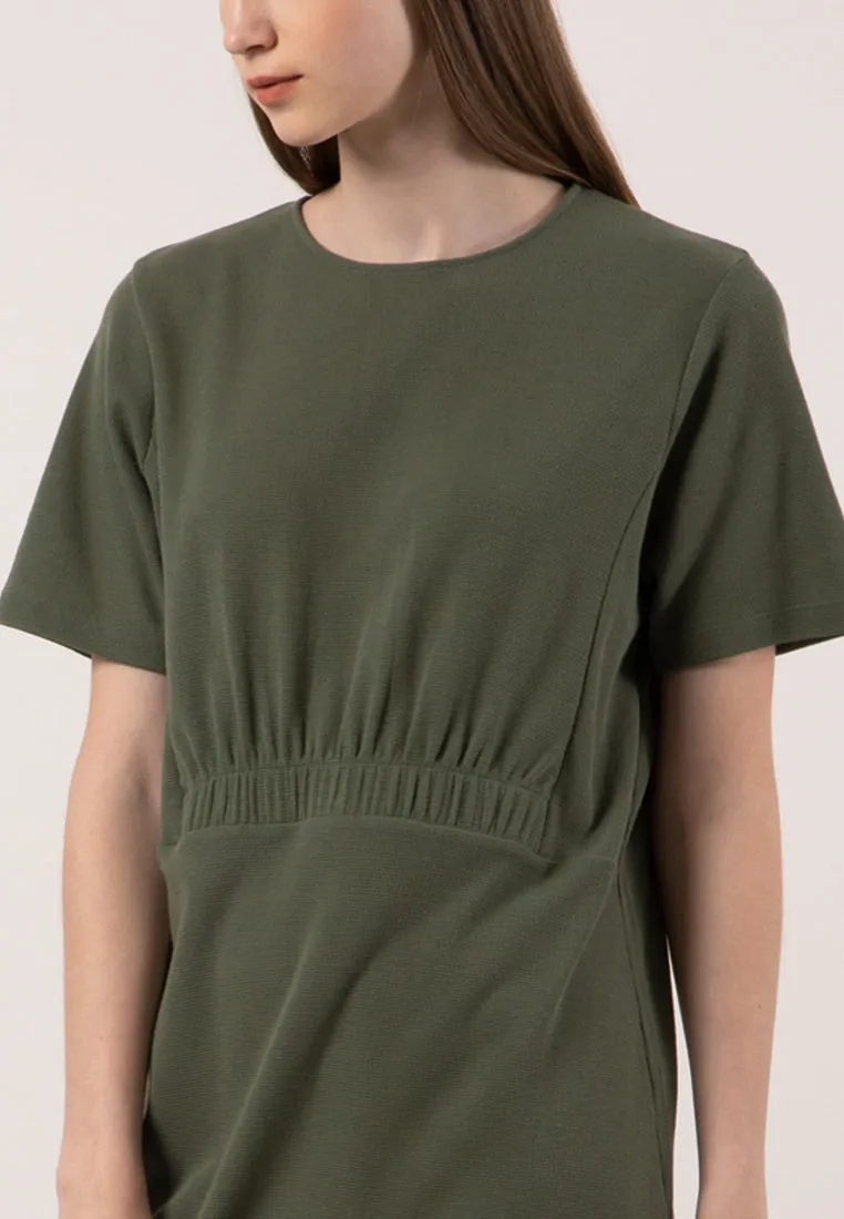 Mini Shift Dress with Elastic Band