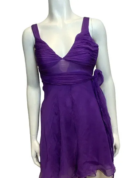 MOST WANTED Alessandro Dell'Acqua Sheer Silk Dress Size I 40 US 0 UK 4 XXS ladies