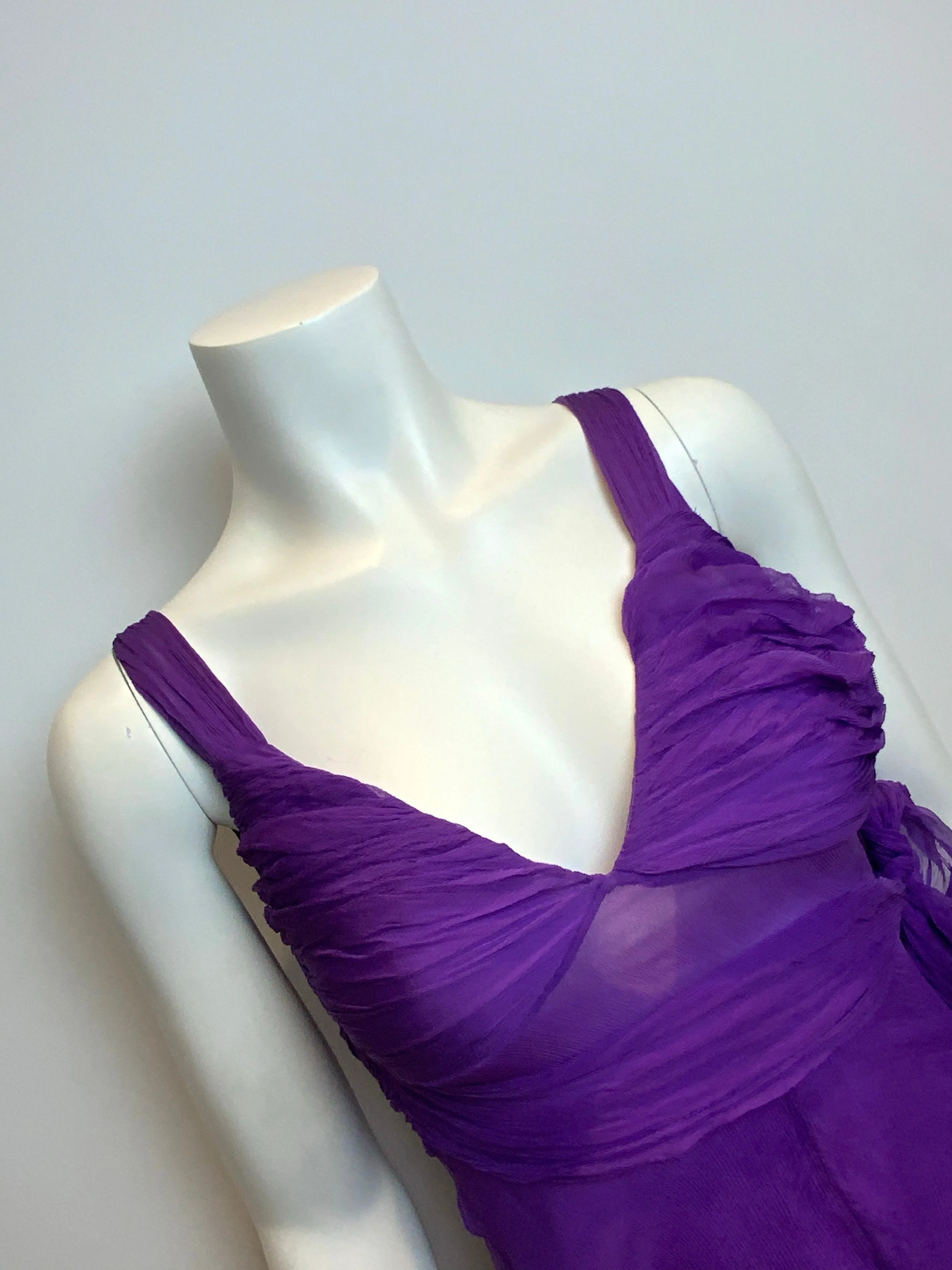 MOST WANTED Alessandro Dell'Acqua Sheer Silk Dress Size I 40 US 0 UK 4 XXS ladies