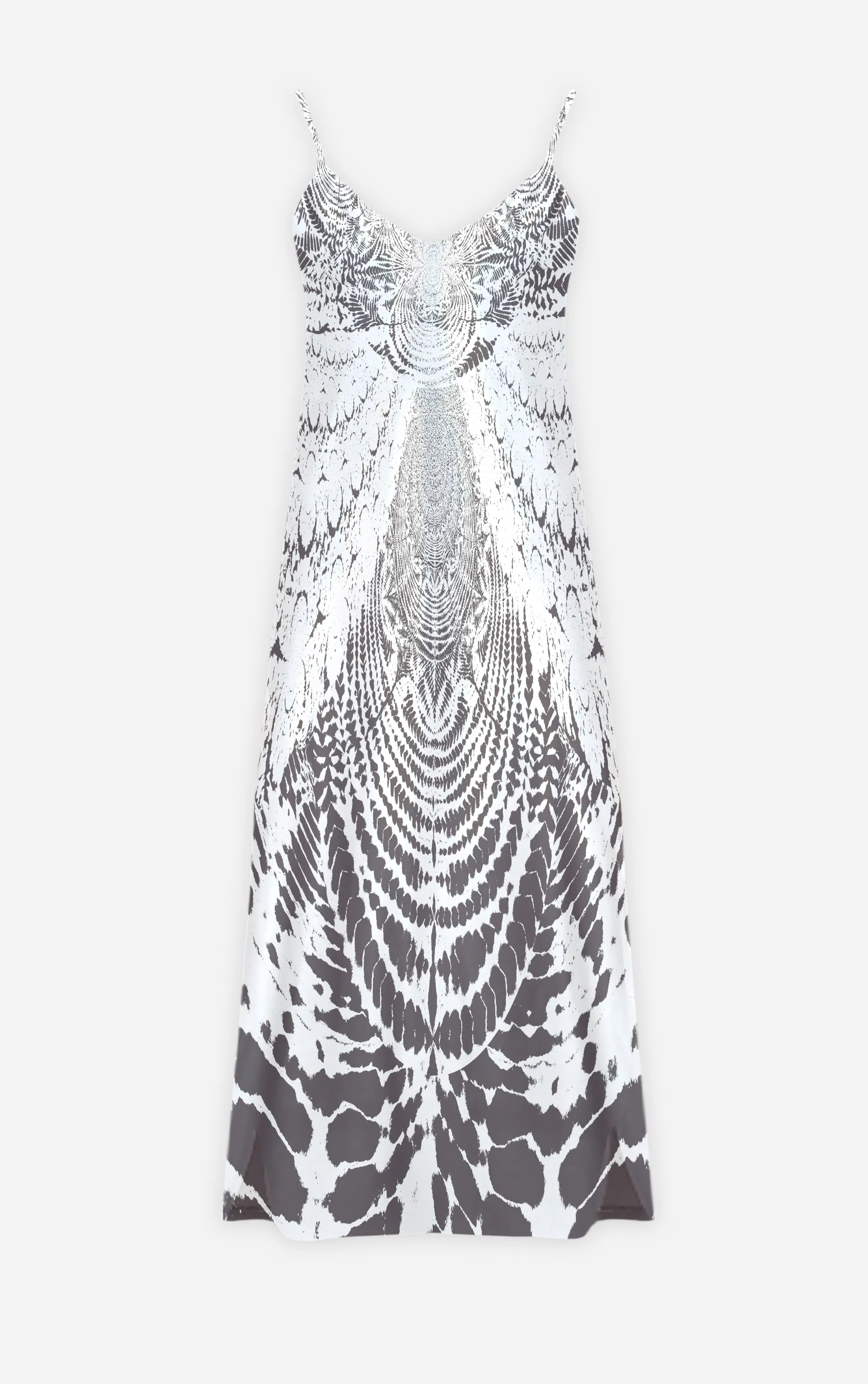 Not Ya Mama's Tie Dye- French Gothic V Neck Slip Dress in Lavender Steel | Le Leanian™