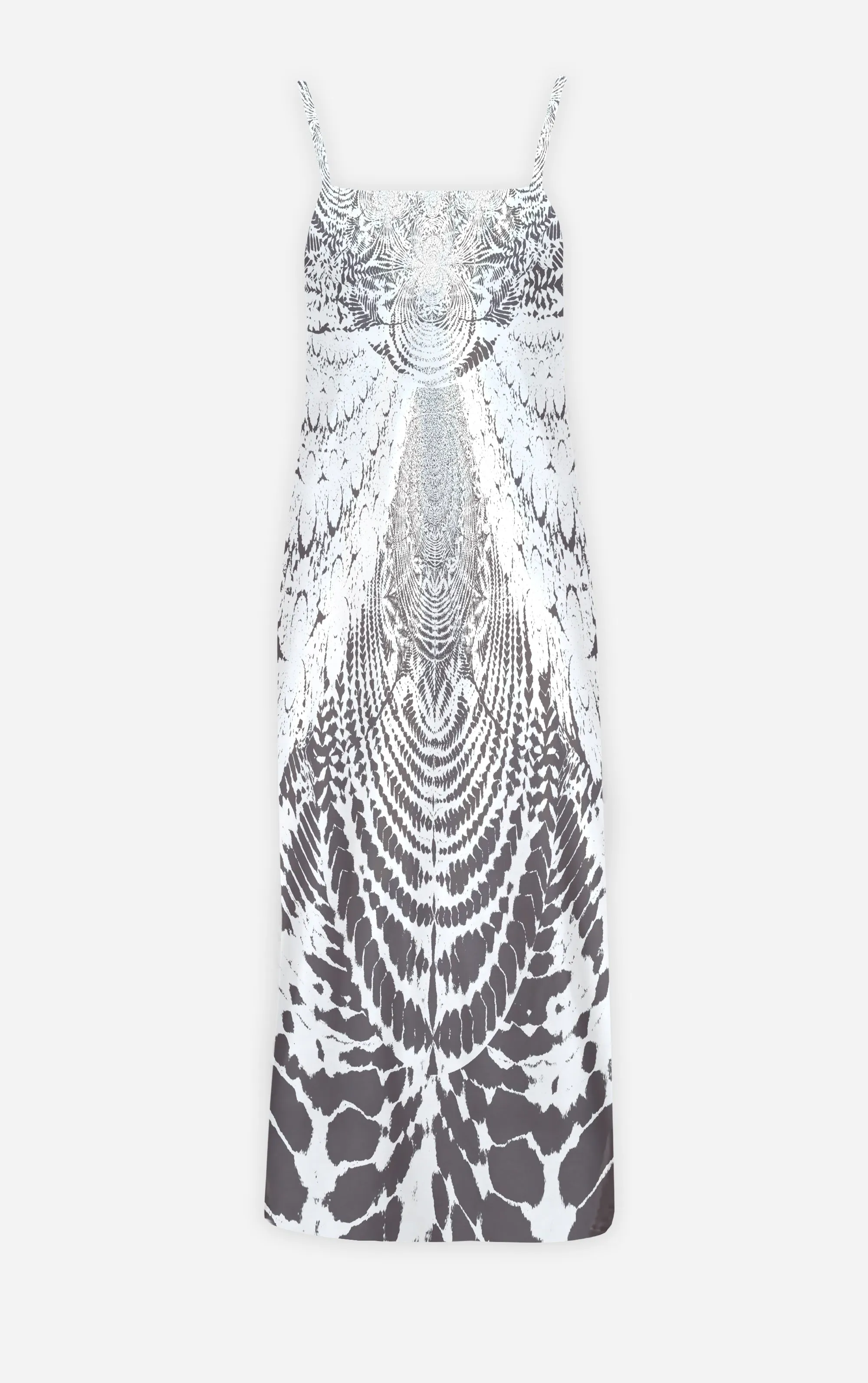 Not Ya Mama's Tie Dye- French Gothic V Neck Slip Dress in Lavender Steel | Le Leanian™