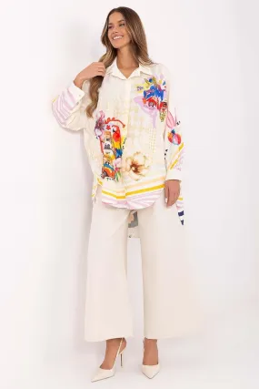 Oversized White Long Sleeve Shirt