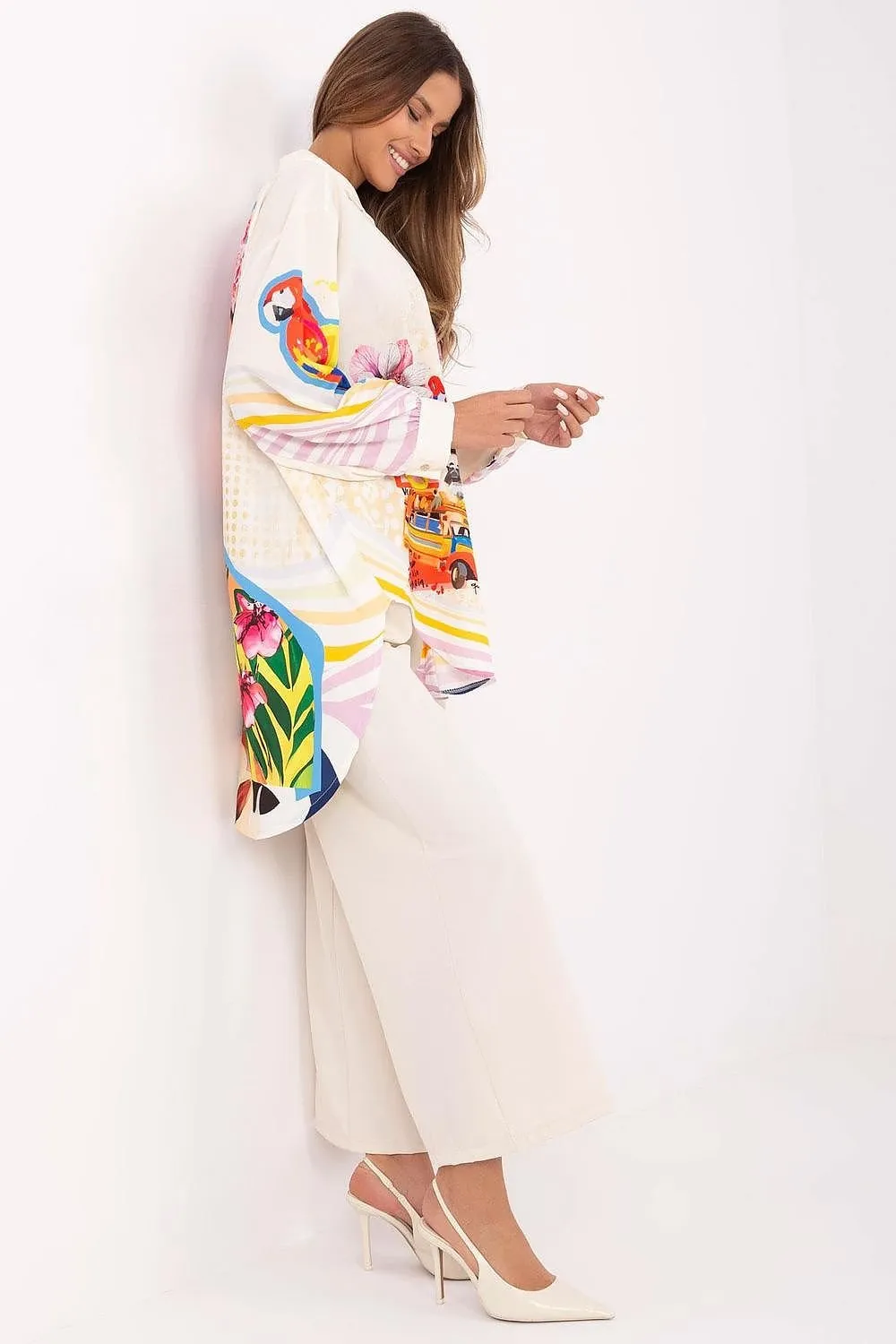 Oversized White Long Sleeve Shirt