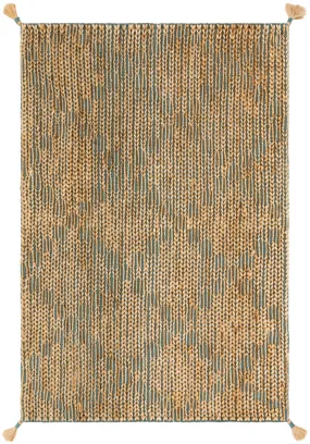 Playa Rug in Aqua & Natural