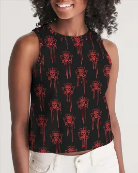 Punk Majesty Red Logo Drip Women's Cropped Tank