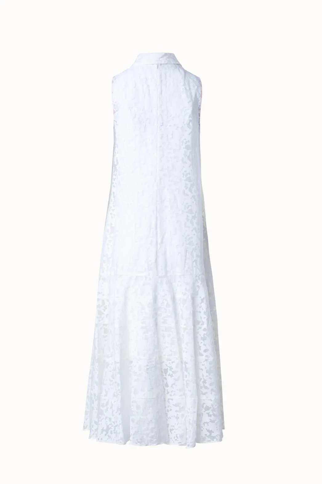 Semi-Sheer Kaleidoscope Organzino Midi Dress