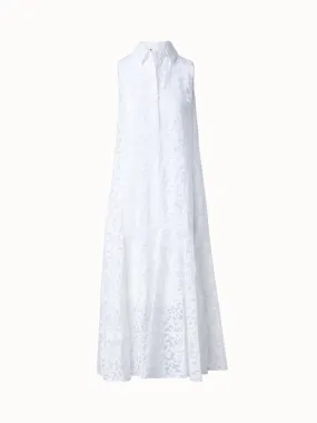 Semi-Sheer Kaleidoscope Organzino Midi Dress