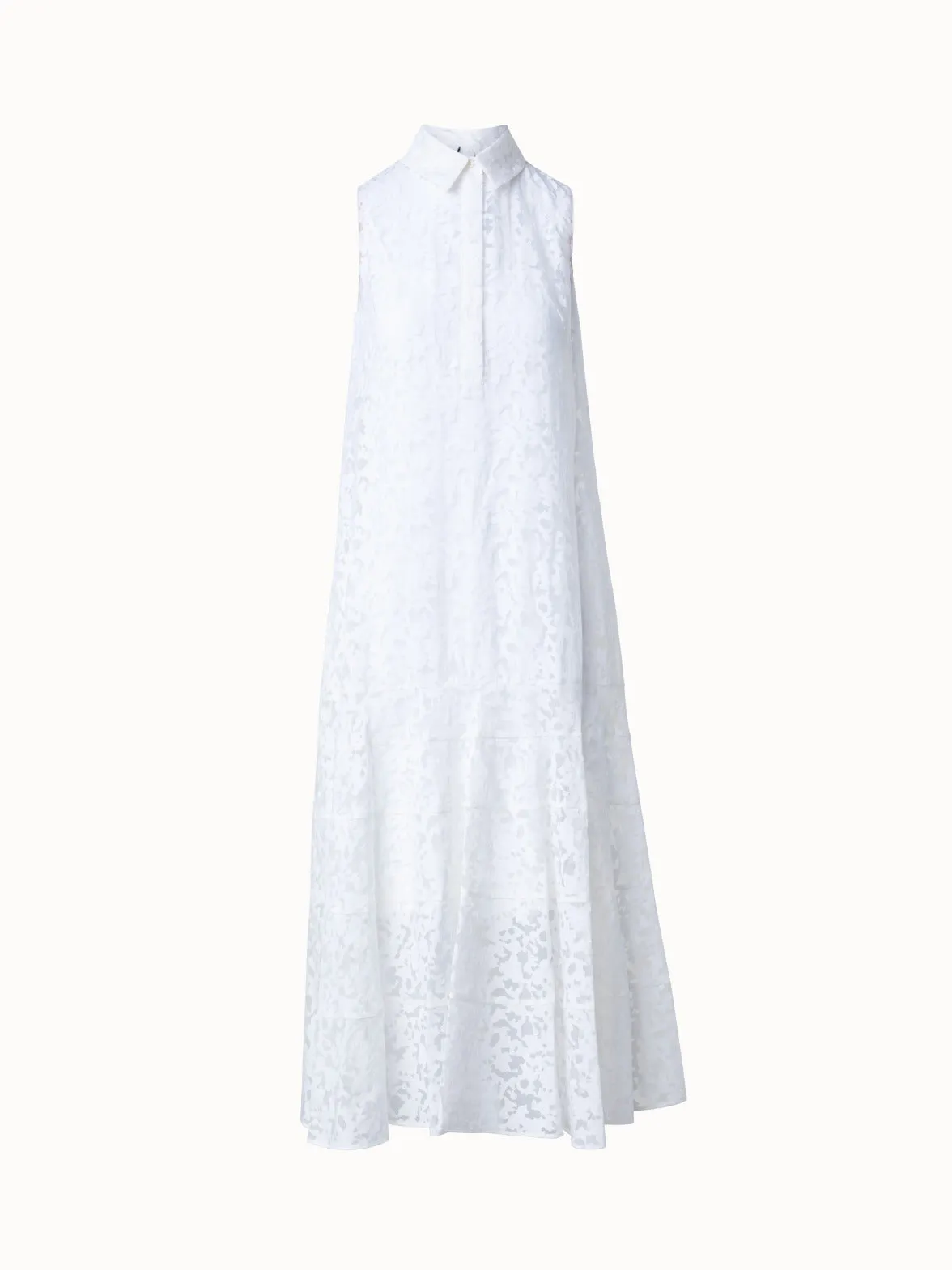 Semi-Sheer Kaleidoscope Organzino Midi Dress