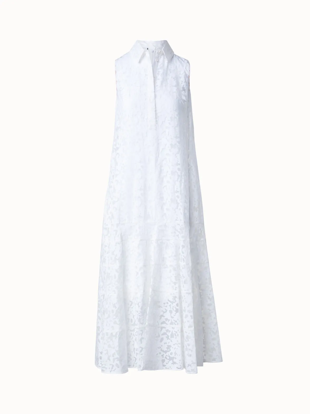 Semi-Sheer Kaleidoscope Organzino Midi Dress