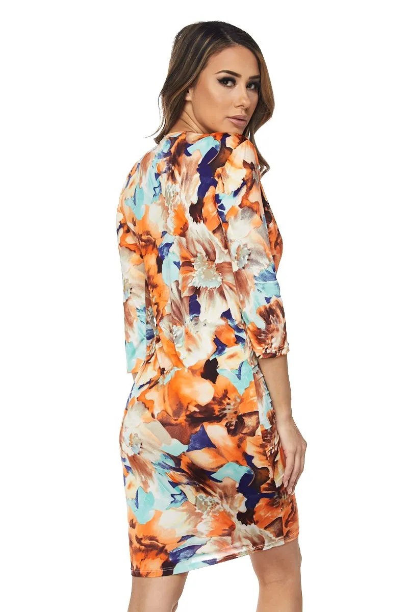 Sunset Delight Low Cut Dress