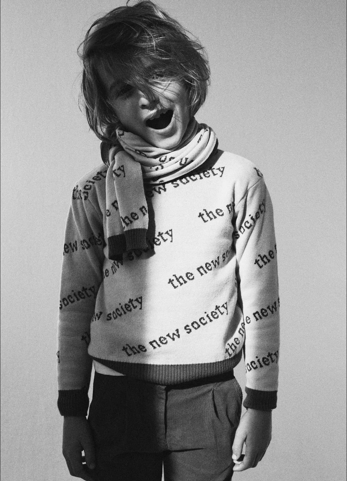 The New Society Knit Logo Scarf