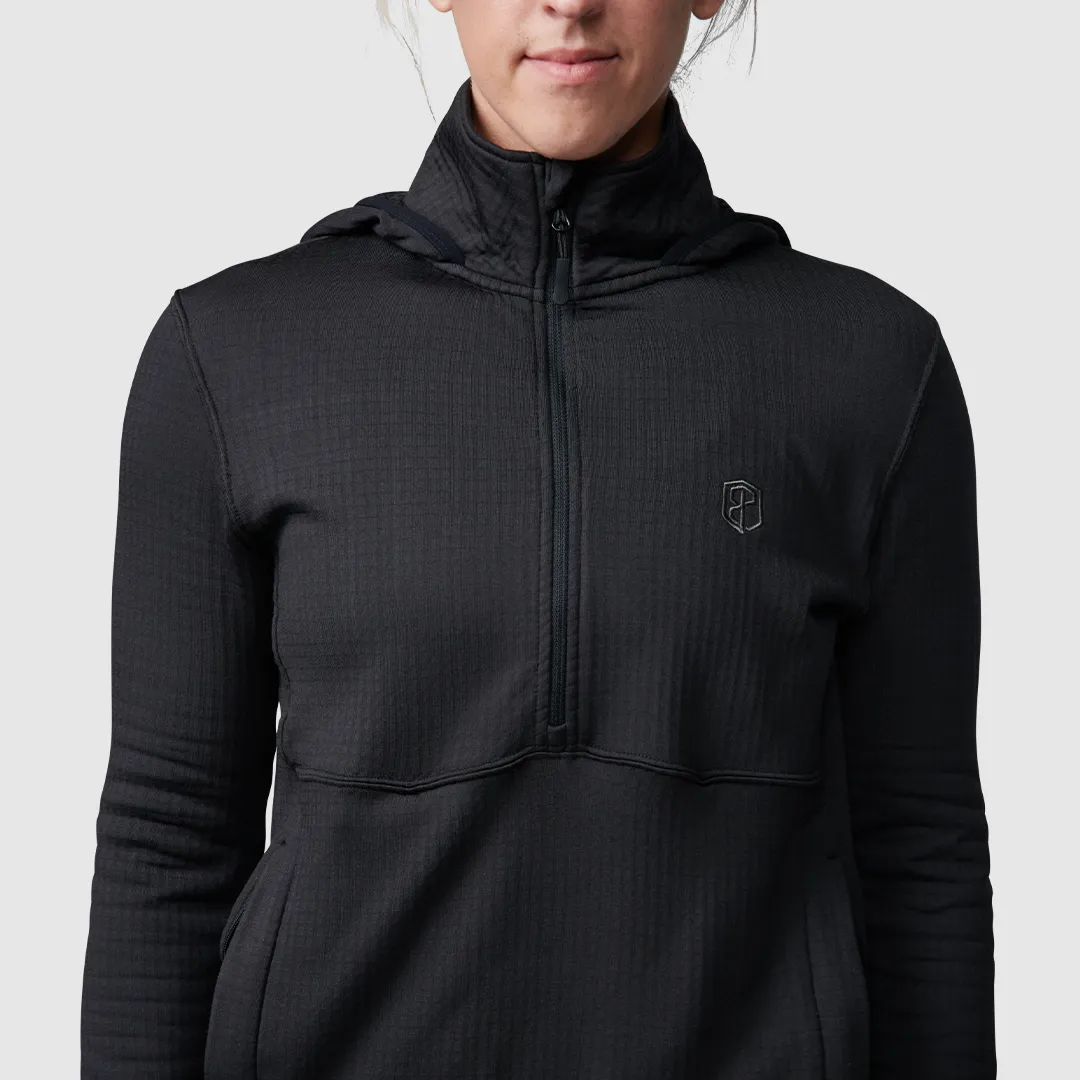 Women's Quiver Quarter Zip Hoodie (Black)