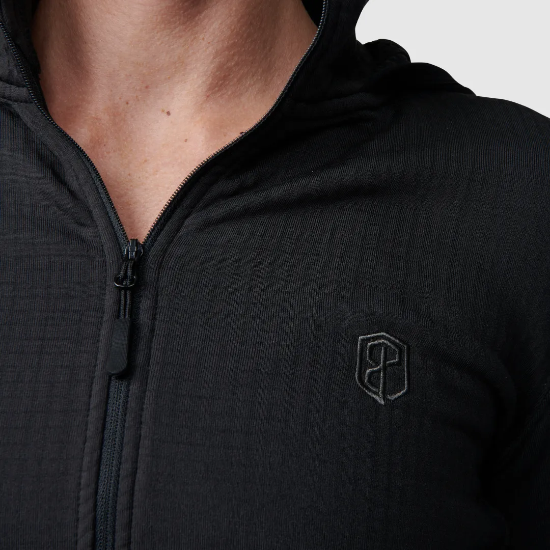 Women's Quiver Quarter Zip Hoodie (Black)
